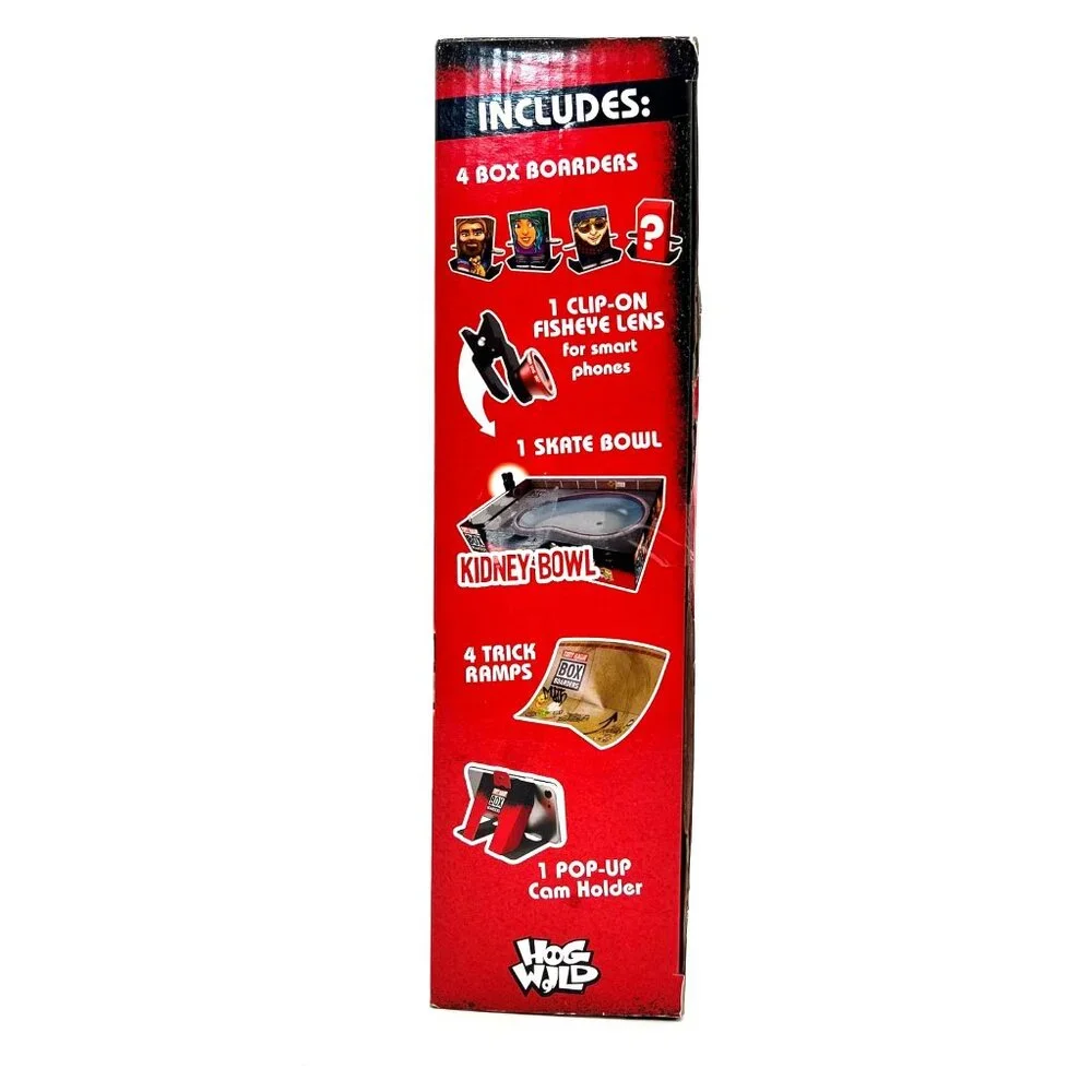 Tony Hawk Box Boarders Super Pack Kidney Bowl 4 Mini Figures Clip-On Lens New - Picture 7 of 13